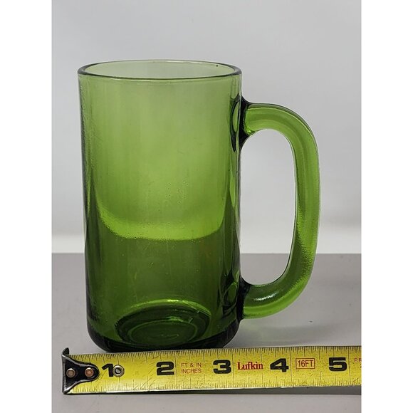 Vintage Emerald Green Glass‎ Beer Mug & Jagermeister 2 Shot Glasses Set - Picture 11 of 15